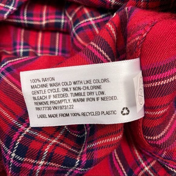Universal Thread Womens Red Flannel Shirt XS NEW - Picture 5 of 5